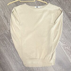 Uniqlo Light Tan Knit Top